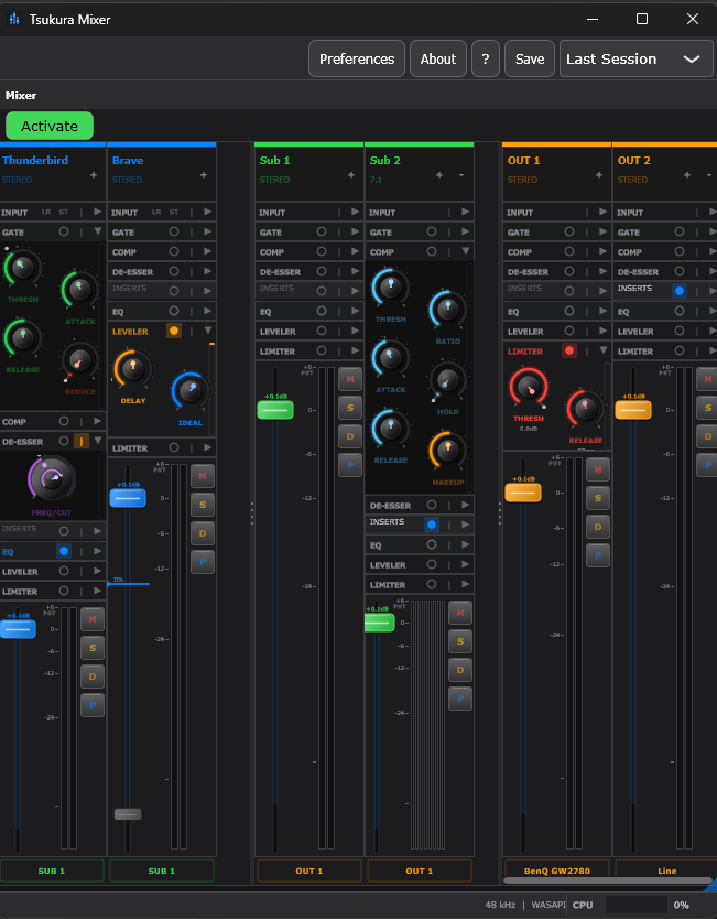 Tsukura Mixer — Full console
